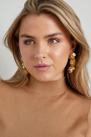 Summery floral trio earrings - gold h5 Picture2